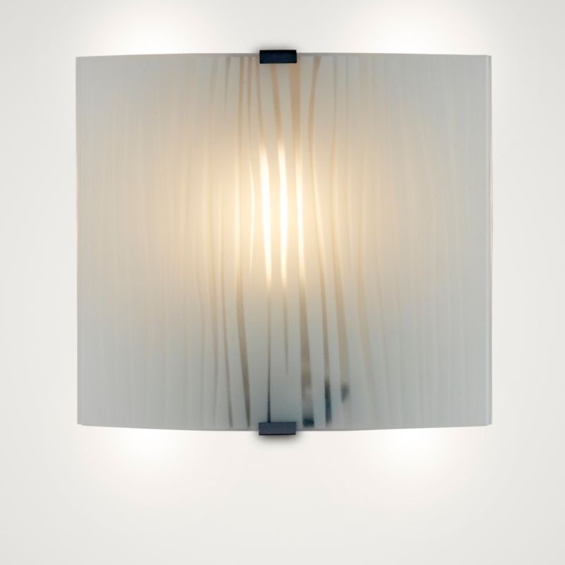 Massive Zebra Stripe Glass Wall Light White Glass with