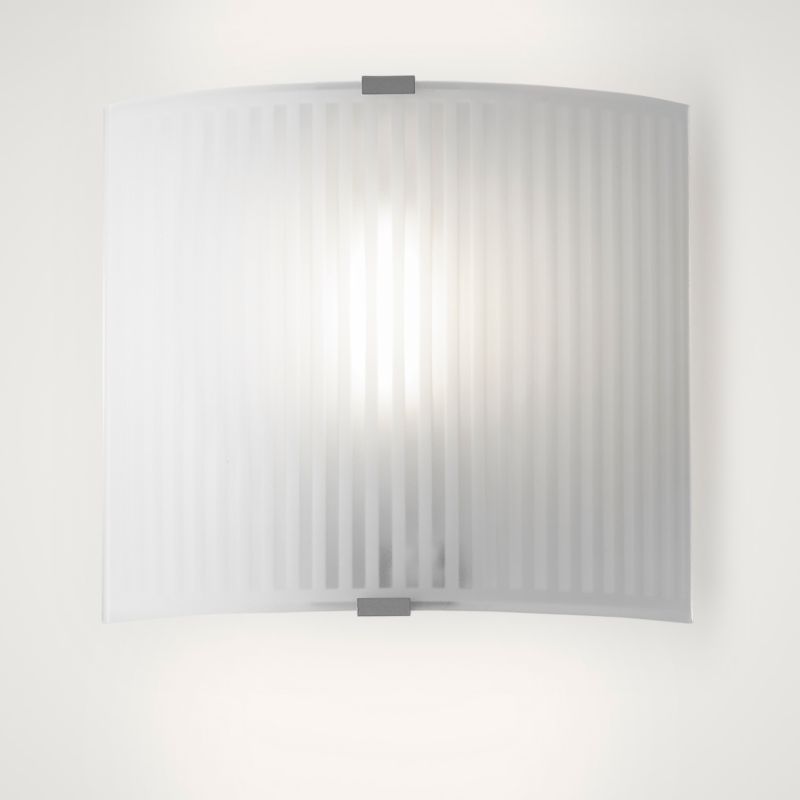 Massive Stripes Glass Wall Light White with Black Stripes