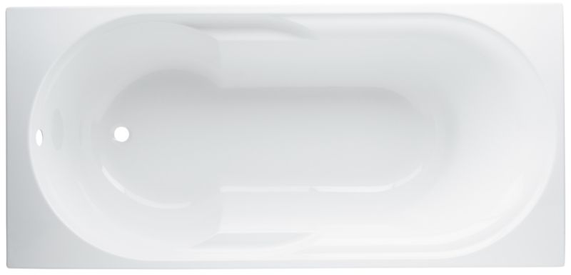 BandQ Aloha Acrylic Straight Bath White (L)1700 x (W)800mm