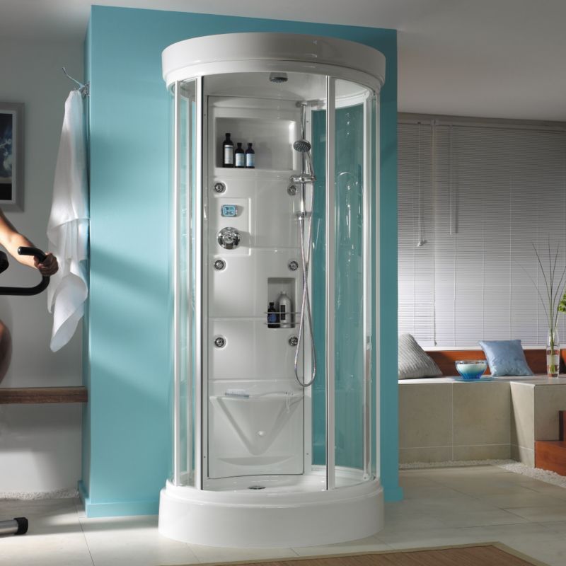 Carnival Hydro Massage Shower & Steam Cabin White/Chrome Effect