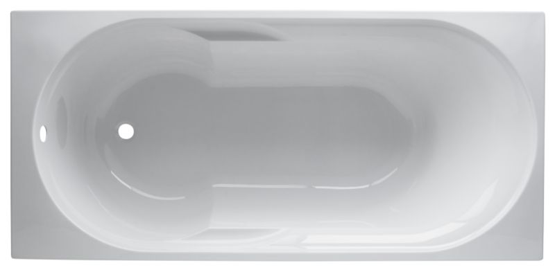 BandQ Aloha Acrylic Straight Bath White (L)1600mm