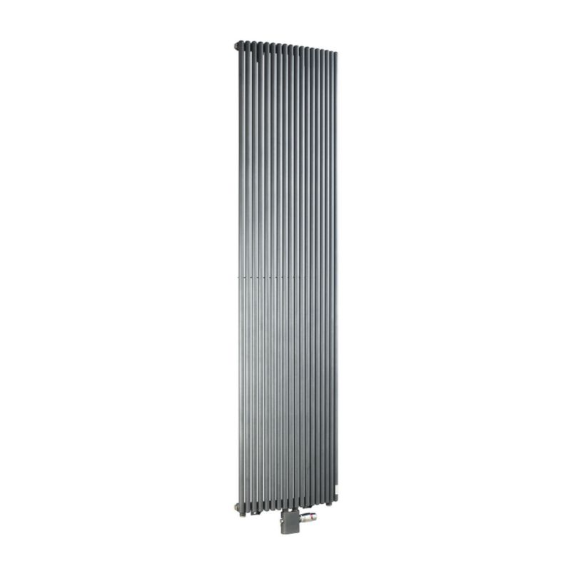 Bristan Thermic Vision Curved Radiator 4954BTU Anthracite Grey H2000 x W506 x D109mm
