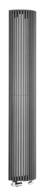 Bristan Thermic Radiator Vision Half Round Anthracite Grey H1800 x W337 x D187mm