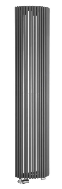 Bristan Thermic Radiator Vision Half Round Anthracite Grey H1800 x W417 x D227mm