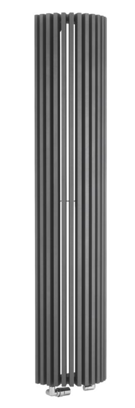 Bristan Thermic Radiator Zana Half Round Anthracite Grey H1800 x W393 x D214mm