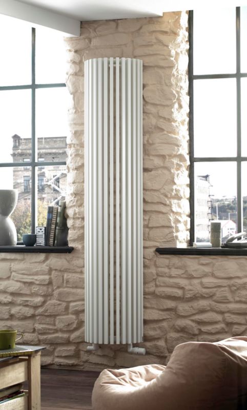 Alternative image for Thermic Radiator Zana Half Round White (H)1800 x (W)393 x (D)214mm
