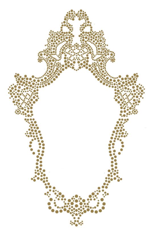Mirror Giant Wallsticker Gold 70x100cm