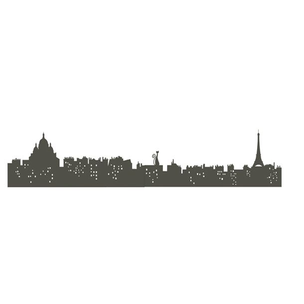 Feel At Home Living In Paris Giant Wall Sticker Black