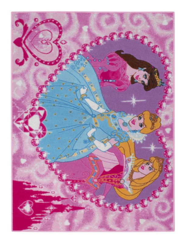 Disney Princess Jewels Rug Multi (W)95 x (L)133cm