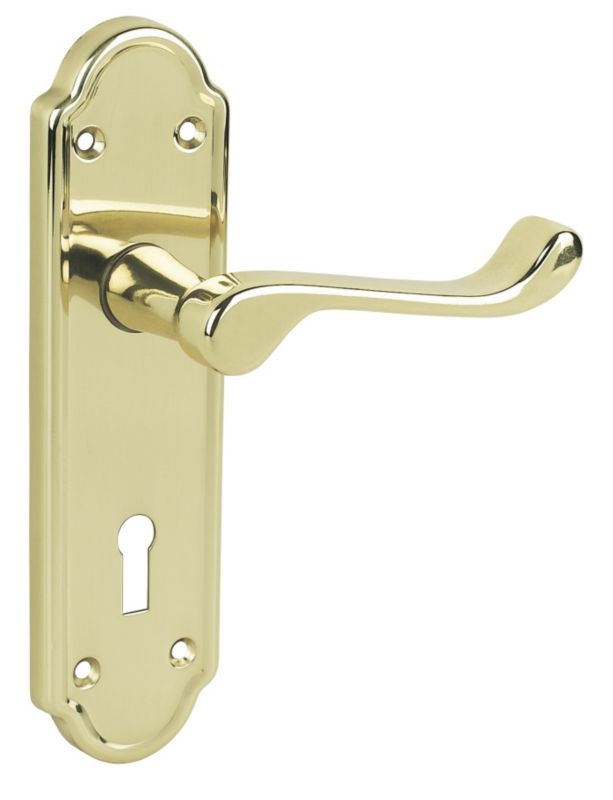 Urfic Lock Door Handle Ashworth Polished Brass