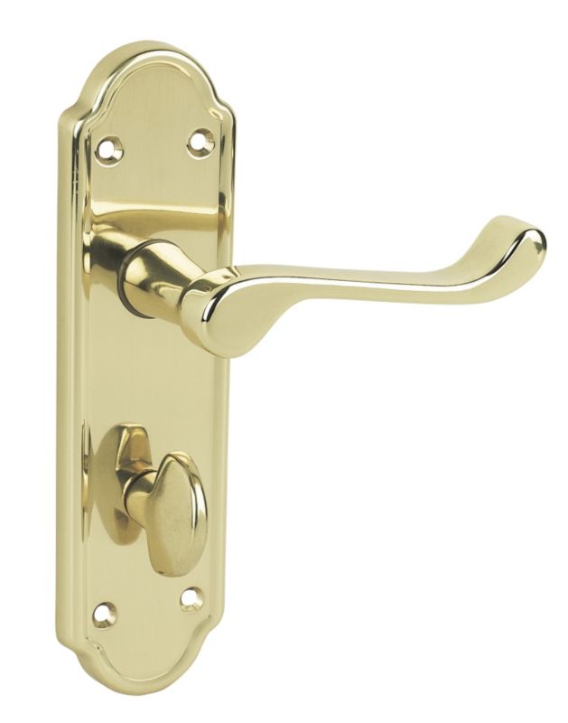 Urfic WC Door Handle Ashworth Polished Brass