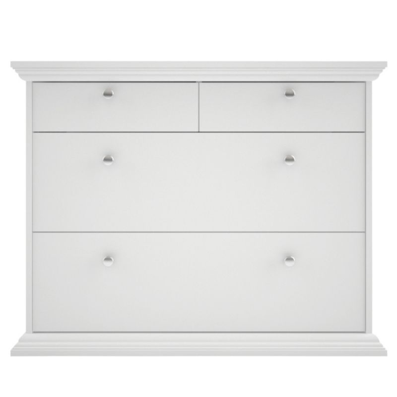 Tvilum Isabella 4 Drawer Chest White (H)738 x (W)943 x