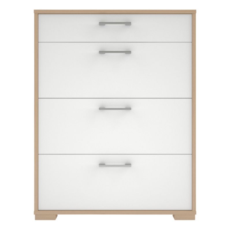 Evie 4 Drawer Chest Textured Oak Effect (H)910 x