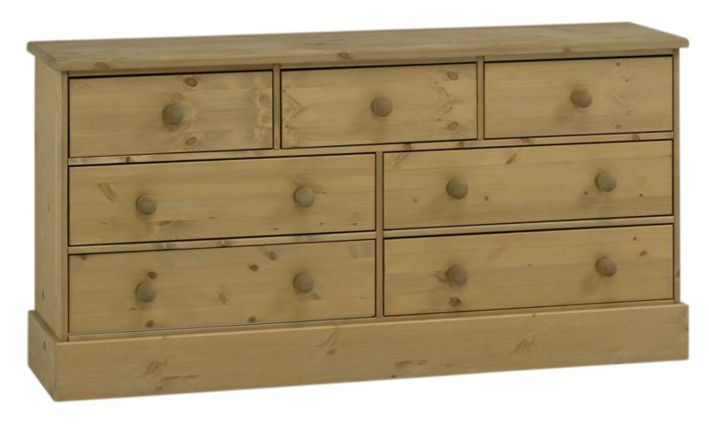 Compton 3 Over 4 Drawer Chest Pine (W)1495mm