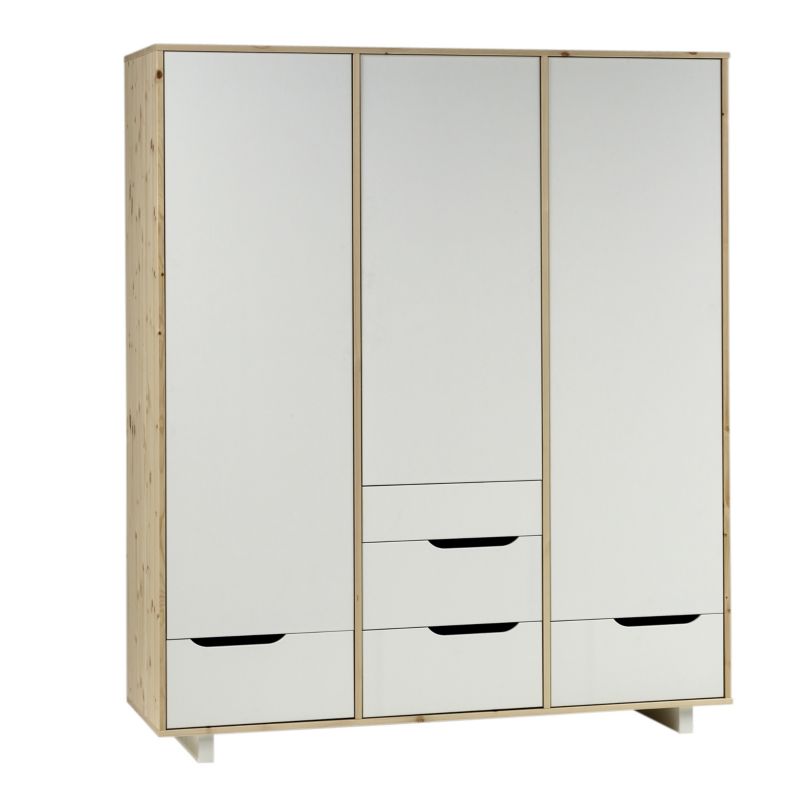 cubix 3 Door 5 Drawer Wardrobe