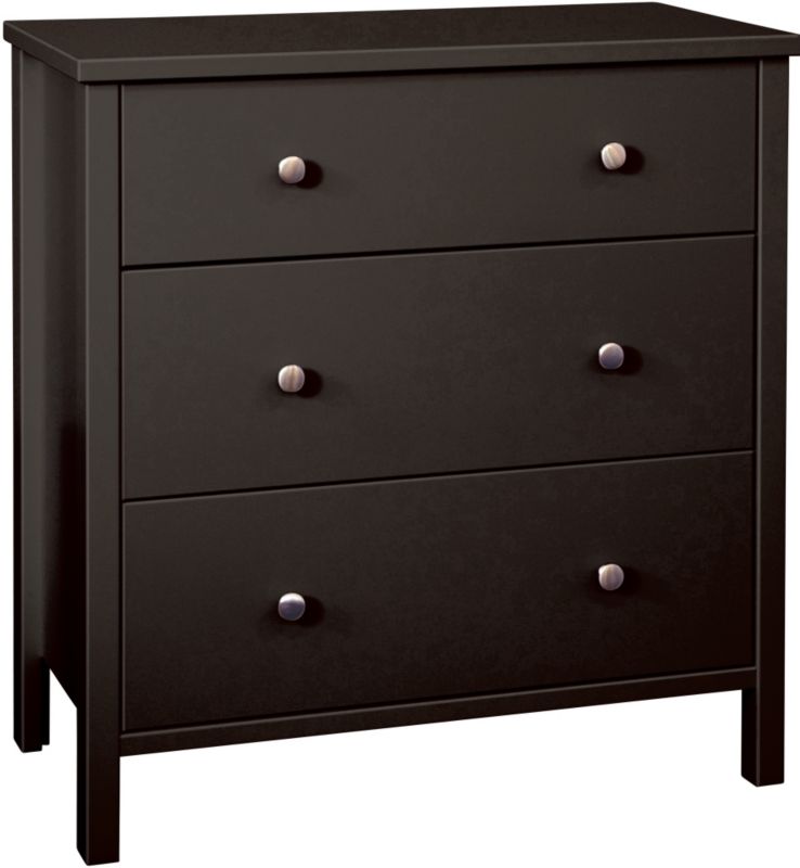 Bergen 3 Drawer Wide Chest Brown