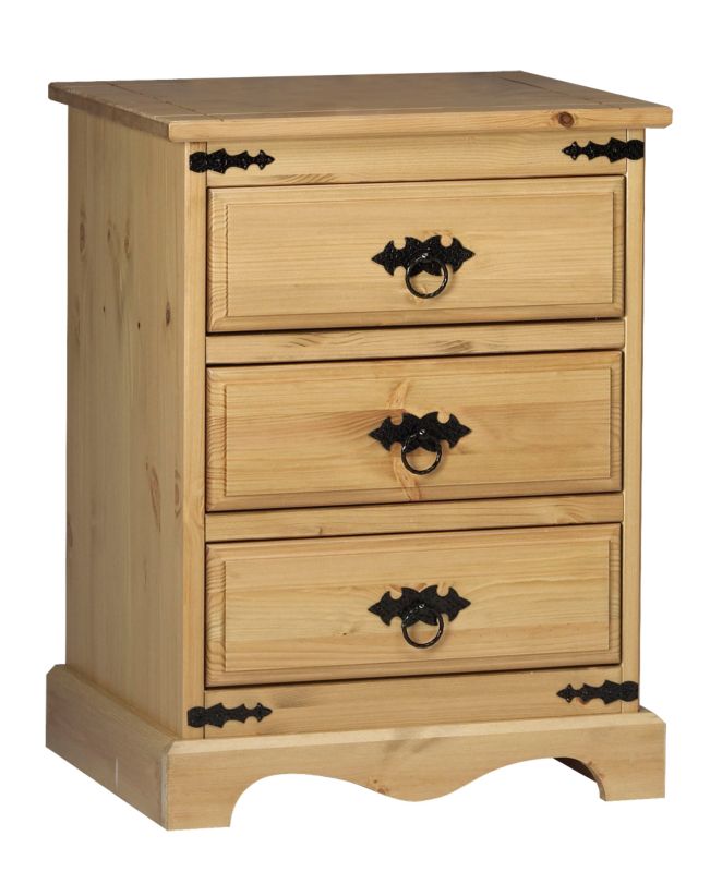 Aztec 3 Drawer Bedside Chest