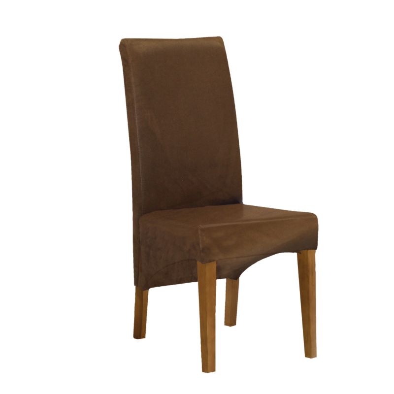 Cadiz Dining Chairs Faux Suede Brown