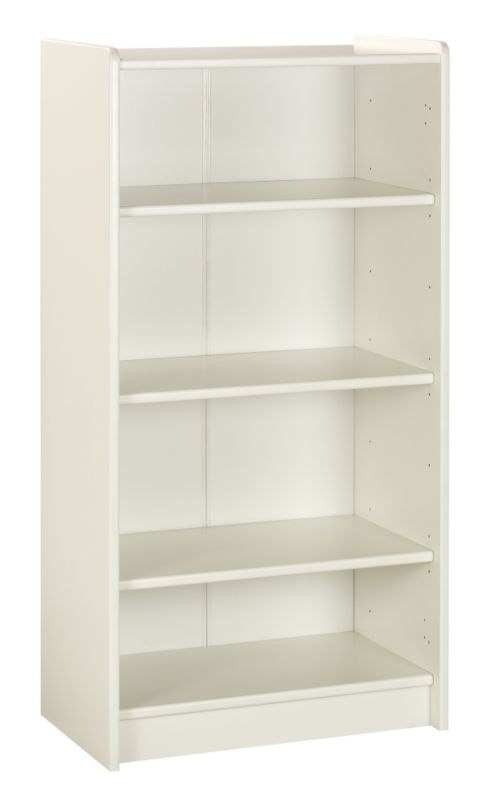 Tall Wide Bookcase White Painted