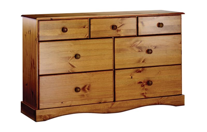 Henley Solid Pine 3 Over 4 Drawer Chest