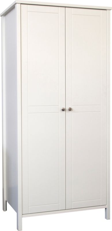 Bergen 2 Door Wardrobe White (H)1950 (W)900mm