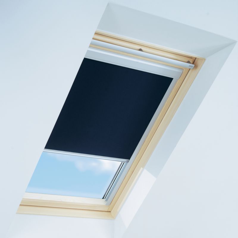 Contrio Blackout Roof Window Blind Multifit DURC2A4212 Dark Blue H780mm x W550mm
