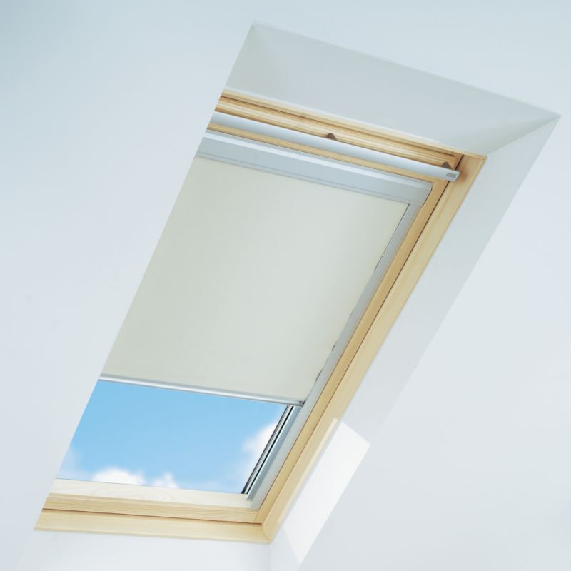 Contrio Blackout Roof Window Blind Multifit DURM4A4219 Beige H980mm x W780mm