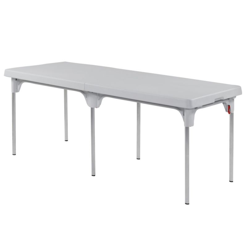 Unbranded Trestle Plastic 6 Seater Table, White