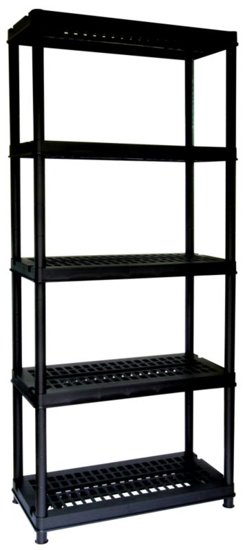 Mega 5 Shelf Ventilated Black