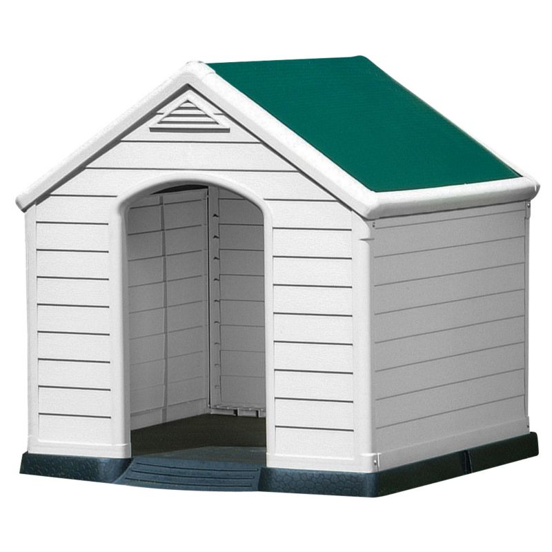 Keter Dog House BeigeGreen H 99cm x W 99cm x D 95cm