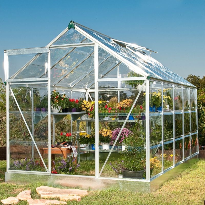 Model 10x6 Aluminium Greenhouse Frame Polycarbonate Glazing Base