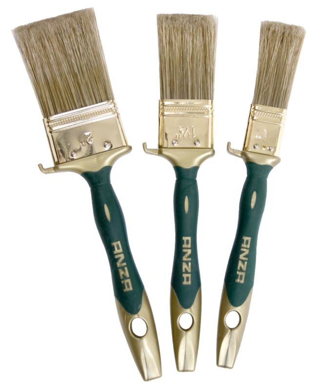 Anza Woodstain & Varnish Brush 3 Pack