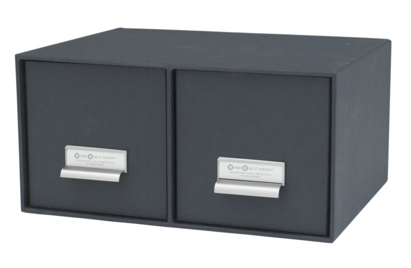 Bigso 2 Drawer CD Chest Grey