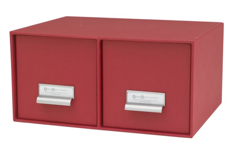 Bigso 2 Drawer CD Chest Red