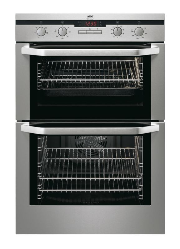 AEG Eye Level Double Electric Oven Stainless Steel D41116M