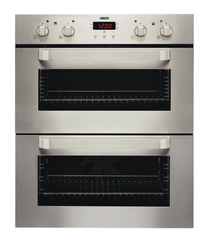 Zanussi BuiltUnder Double Oven Stainless Steel ZOU370X (H)715 x (W)594 x (D)548mm