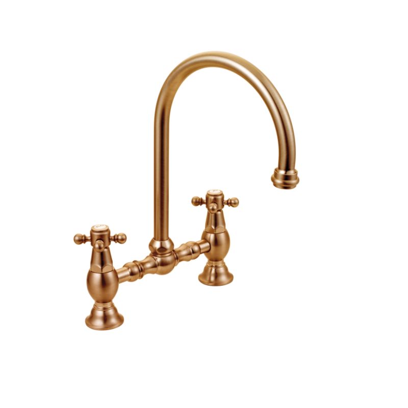 Florence Bridge Mixer Antique Brass Effect