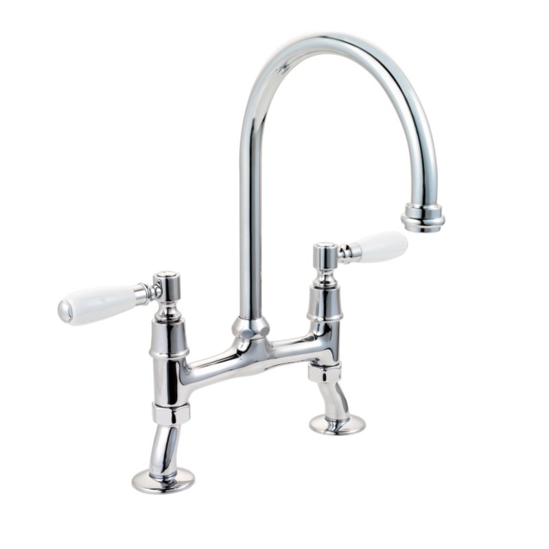 Prague Bridge Mixer Chrome Finish