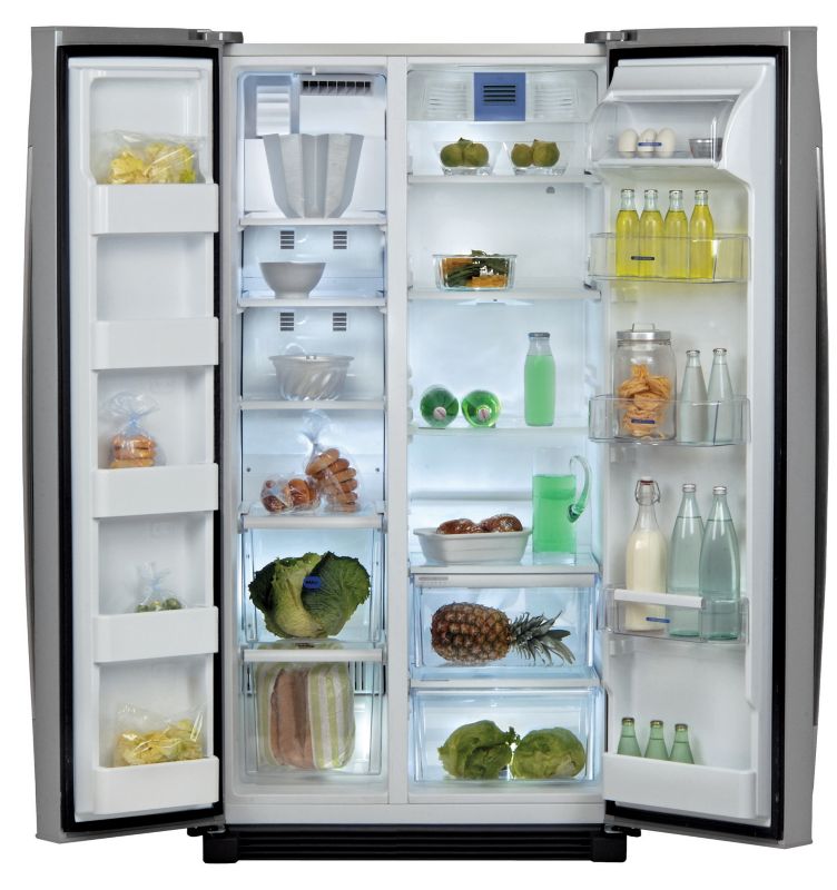 Whirlpool Side By Side Fridge Freezer Satina Mist 20 RUD1L