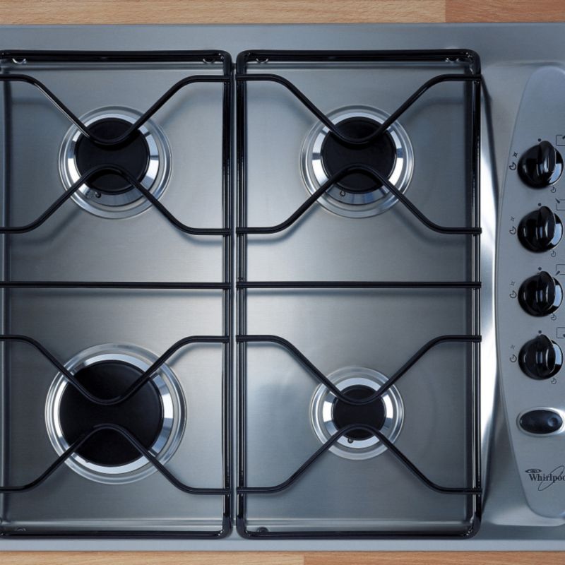 Whirlpool 4 Burner Gas Hob AKM200IX Stainless Steel