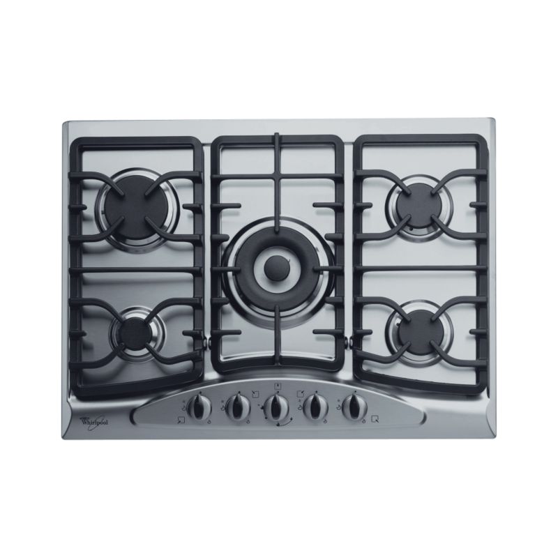 Whirlpool 70cm 5 Burner Gas Hob Stainless Steel AKM393IX