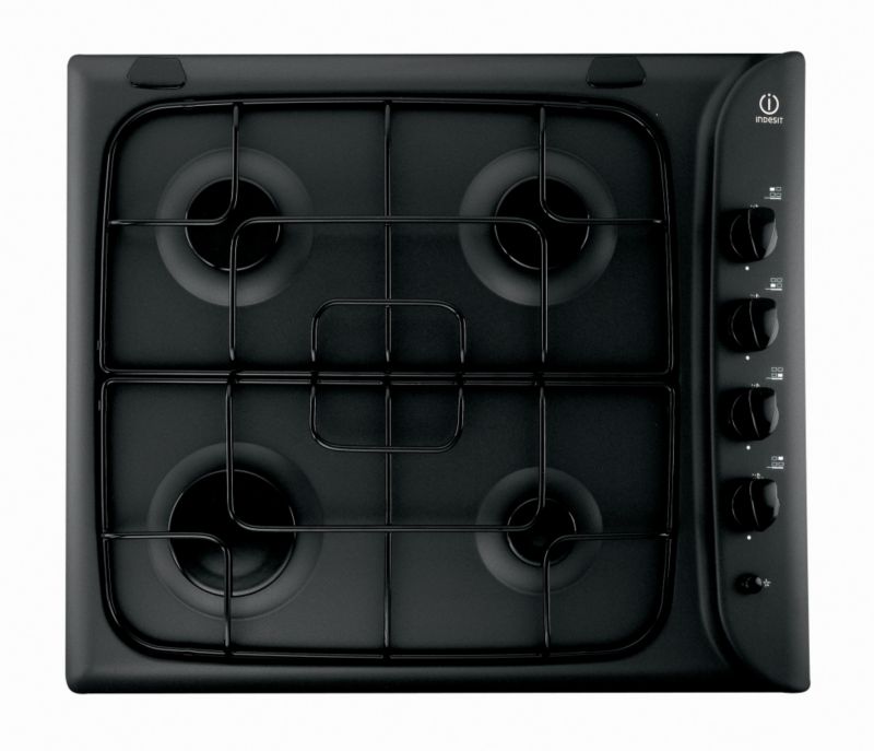 Indesit 4 Burner Gas Hob PI640 Black