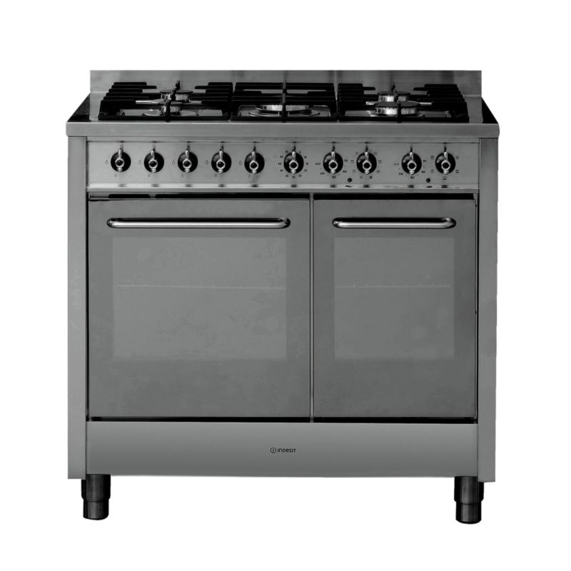 Indesit Dual Fuel Range Cooker F046554 Stainless Steel 90cm