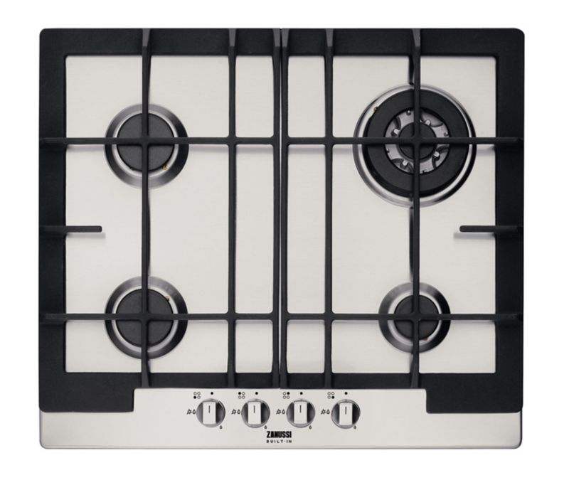 Zanussi 60cm 4 Burner Gas Hob Stainless Steel ZGS682ICX