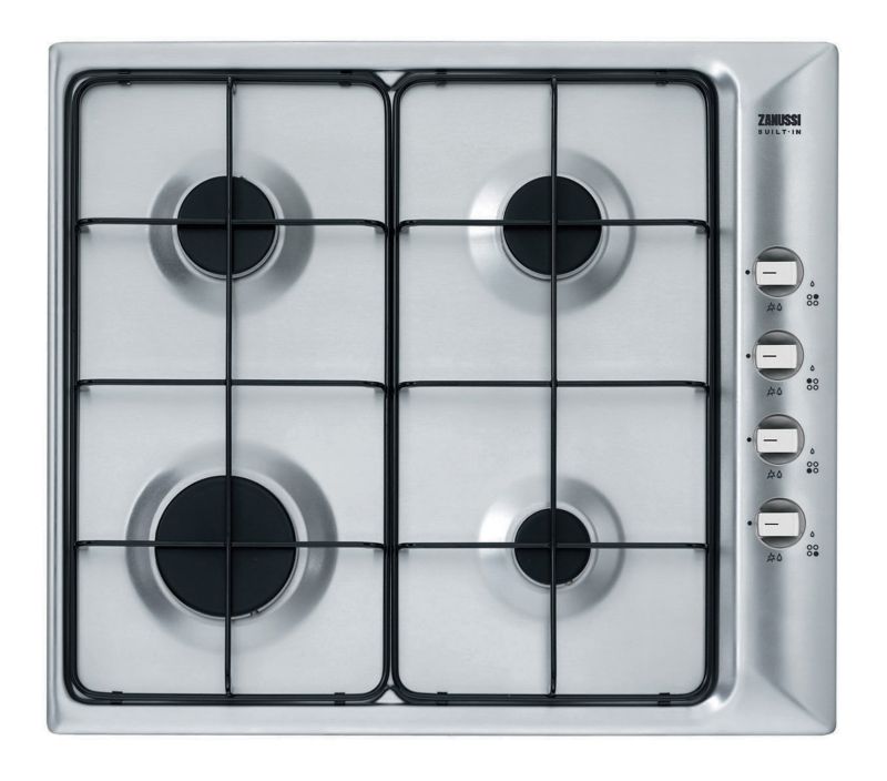 Zanussi 60cm 4 Burner Gas Hob Stainless Steel ZGL62ITX