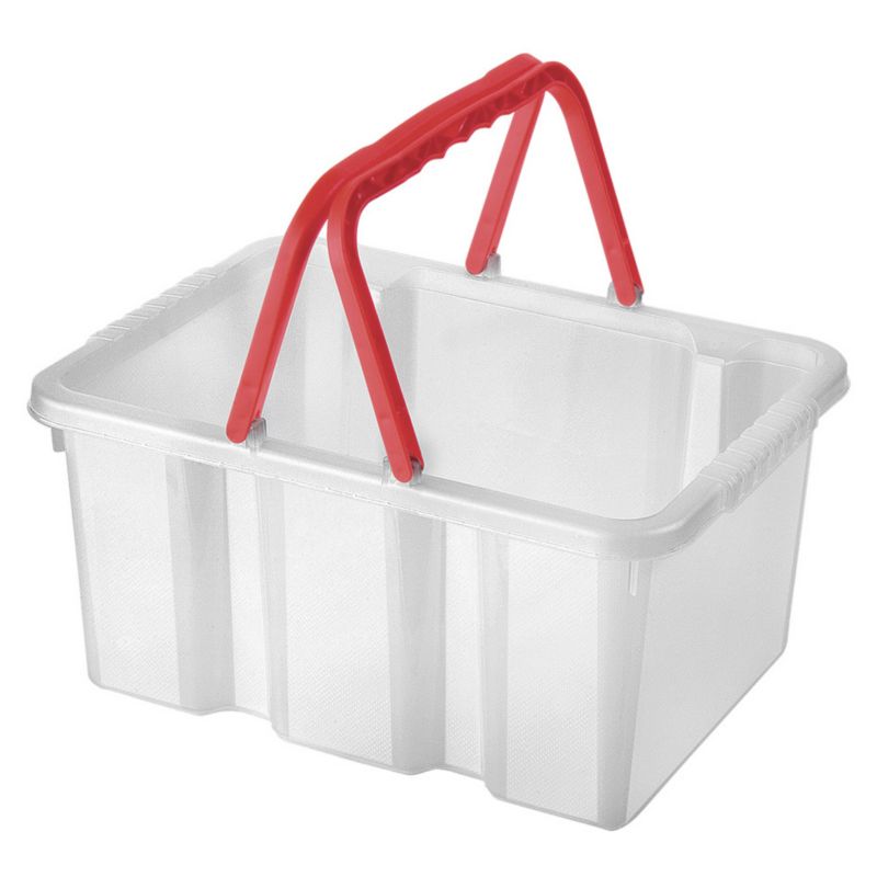 18L Box With Handle Red/Clear