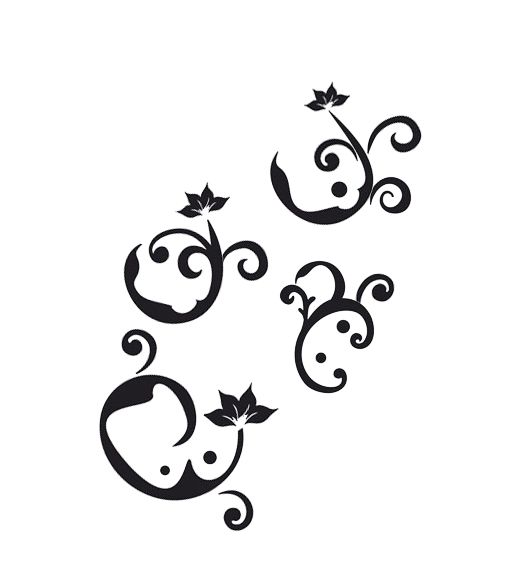 Flock Notes Wallsticker Black 70X100Cm - Product image.