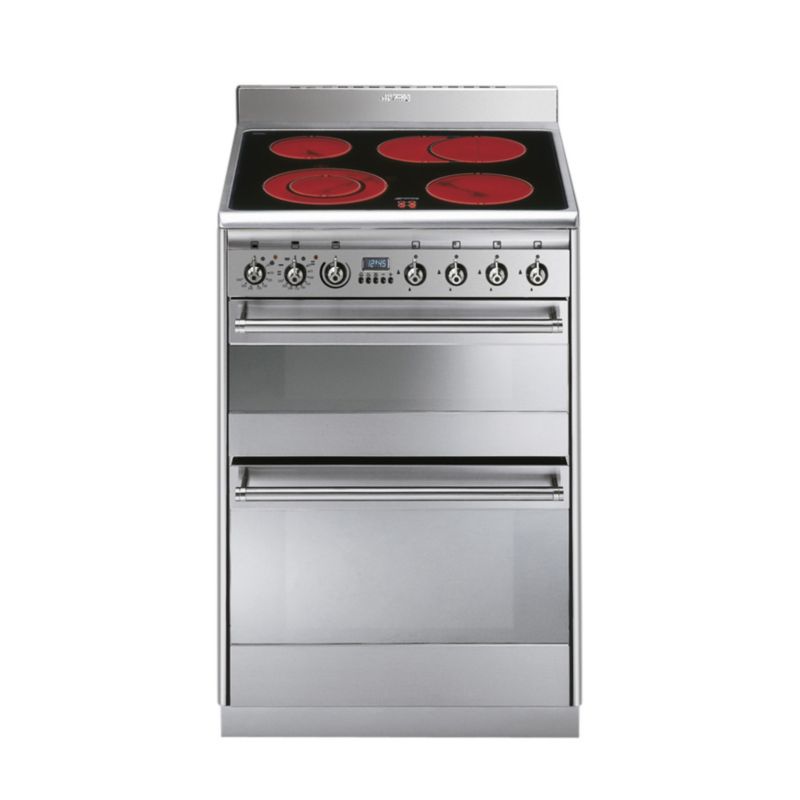 Smeg Double Oven And Ceramic Hob Stainless Steel SUK62CMX5 600mm