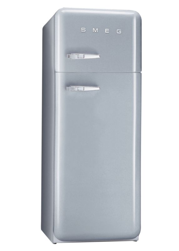 Smeg 50&39s Retro Style Fridge Freezer FAB30QX Right Handed Silver Effect