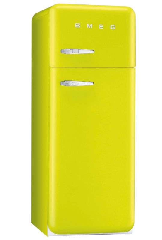 Smeg 50&39s Retro Style Fridge Freezer FAB30QVE7 Right Handed Lime Green